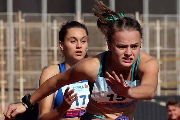 Andrea ZABLOUDILOVÁ (100 m hurdles) born: 25. 3. 2001 Jihlava height / weight: 162 cm / 53 kg club: AK Olymp Brno, spolek 1st club: Atletika Jihlava z.s. coach / 1st coach: David Kristinus hobbies: athletics, rollerskating, reading books instagram: a_zabloudilova PB: 100 m hurdles 13.
