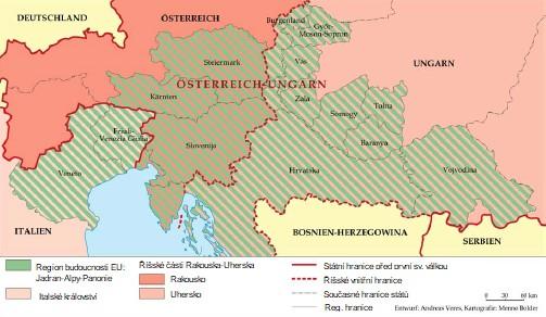 45 euroregionů je snížení významu hranice jako bariéry. 187 Tímto dochází k redefinování původně fixní, na hranicích založené státní teritorialitě.