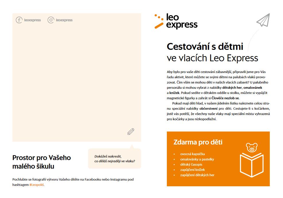 Obrázek 30 Produktová stránka časopisu Zdroj: Leo Express, 2018