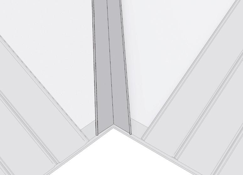 Před uříznutím a montáží panelů přiléhajících k úžlabí změříte úhel