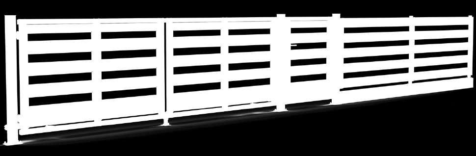 Dvojkřídlová brána Celkem : 6 krabic Největší část: 220 cm x 30 cm x 6 cm