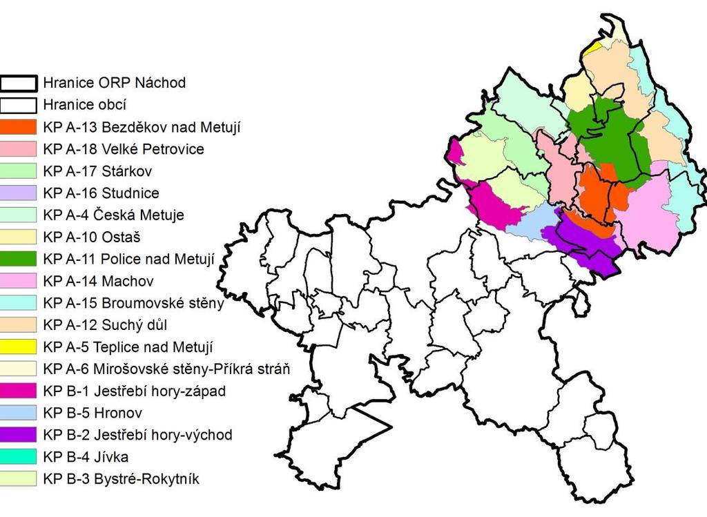 Podklady pro Rozbor udržitelného rozvoje území SO ORP Náchod 2020 Název Popis Ochranné pásmo Velké Petrovice KP A-18 II. Stárkov KP A-17 I. Studnice KP A-16 I. Česká Metuje KP A-4 II. Ostaš KP A-10 I.