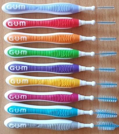 Mezizubní kartáčky značky TePe řady Original a Extra soft, G.U.M a Tandex (viz obr.