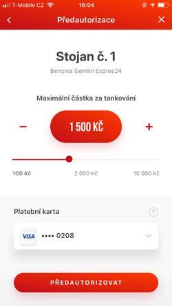 7. Skenování QR kódu (platba) Obrazovka pro skenování QR kódu se načte po kliknutí na prostřední ikonu hlavního menu aplikace.
