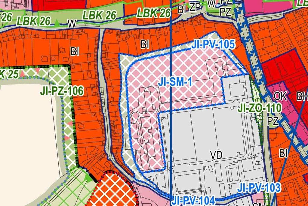 2d) Vymezení ploch a koridorů, ve kterých je rozhodování o změnách v území podmíněno vydáním regulačního plánu, zadání regulačního plánu v rozsahu podle přílohy č.