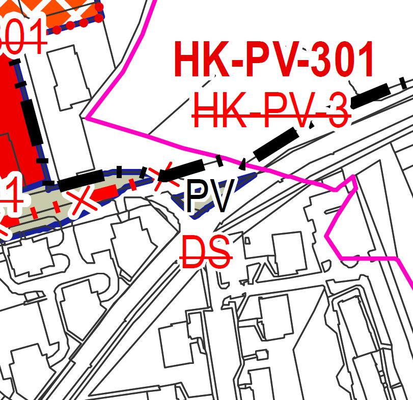 infrastruktury - silniční doprava [DS] navrhované využití: plochy veřejných prostranství - s převahou zpevněných ploch [PV] specifická plocha: - územní studie: - rozloha: 0,0320 ha
