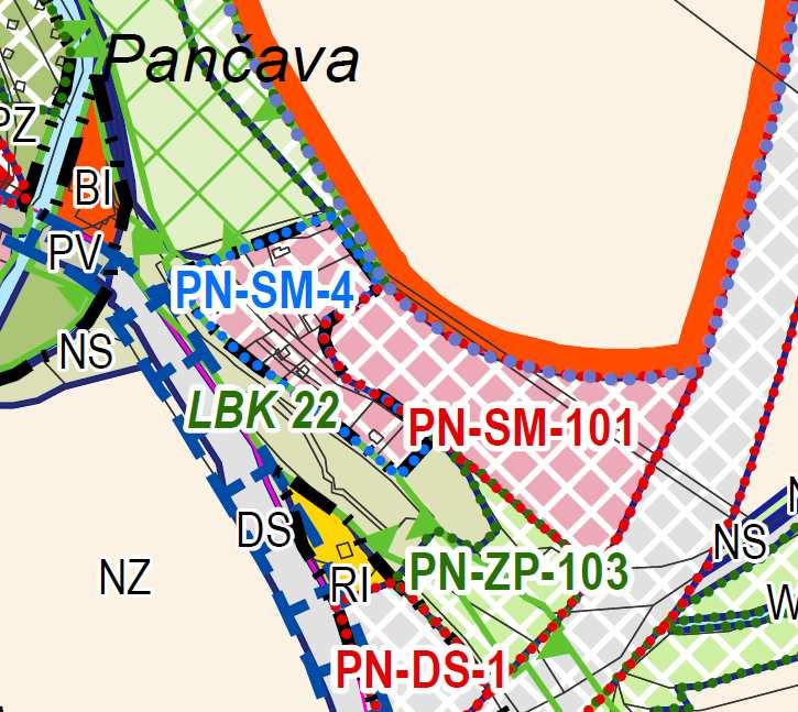 DÍLČÍ ZMĚNA Z2.67 katastrální území: dotčené pozemky: stav: Pančava 62, st. 63, 64, st. 65/1, 66/1, st. 67/1, st. 67/2, 68/1, 68/2, 68/3, st. 69/1, st.