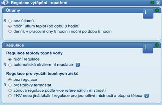 V tomto případě se vychází z toho, že se topí převážně přes den a v noci nastává osmihodinový útlum. Regulace soustavy je ruční (obrázek č.