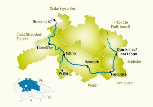 Příklady dobré praxe z tuzemska Labská stezka Základní informace: Realizováno s klíčovou rolí dotčených krajů s využitím zdrojů státního rozpočtu a prostředků evropských fondů (přeshraniční