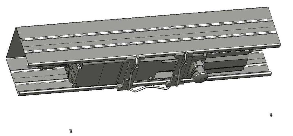 PROFIL 78 MM X 67 MM OTEVŘENÝ DOLŮ Montáž pohonů J406 a J40 Nasaďte na hřídel pohonu oba adaptéry a přišroubujte je pomocí šroubů