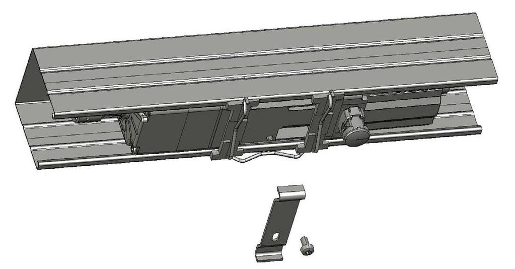 PROFIL 78 MM X 67 MM OTEVŘENÝ DOLŮ Montáž pohonu J48 Nasaďte na hřídel pohonu oba adaptéry a přišroubujte je pomocí šroubů M3x8. Utahovací moment =,35 Nm +/- 0 % Připojte k pohonu napájecí kabel 3.