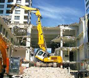 the excavation procedure of the collapsed area and wellness demolition 24 Excavation of the collapsed area 25 Demolition of the wellness area 26 The collapsed area after excavation 27 View of the