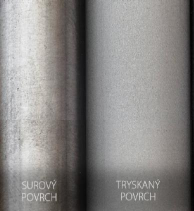 2.1.2 Tryskání [4] Mechanický princip tryskání je produktivní způsob čištění na odstraňování okují a korozních zplodin při současném vytvoření vhodné mikrogeometrie a zpevnění povrchu.