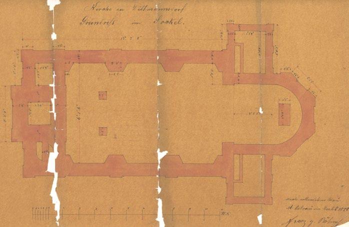 za 120 zlatých vypracoval a koncem března roku 1865 předložil plán nového kostela spolu s rozpočtem, na jehož konci byla celková částka, bezmála 29 000 zlatých.