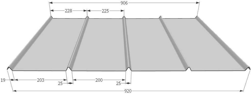 Základní parametry krytiny KERAL a KPTR 1017 Tloušťka plechu (v mm) 0,60 0,63 0,70 0,80 1,00 mm Celková šíře (v mm) 920 Skladební šíře (v mm) 906 Délky šablon tvarovaného plechu KERAL 2000 Délky