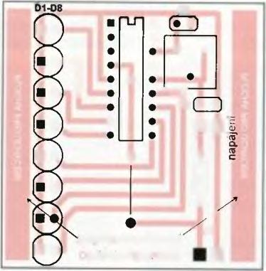 Odběr při vykreslování: 2 až 100 ma (podle počtu aktivních bodu). Výstup: 8 LED (libovolná barva nebo kombinace barev). Synchronizace jazýčkové relé a magnet.