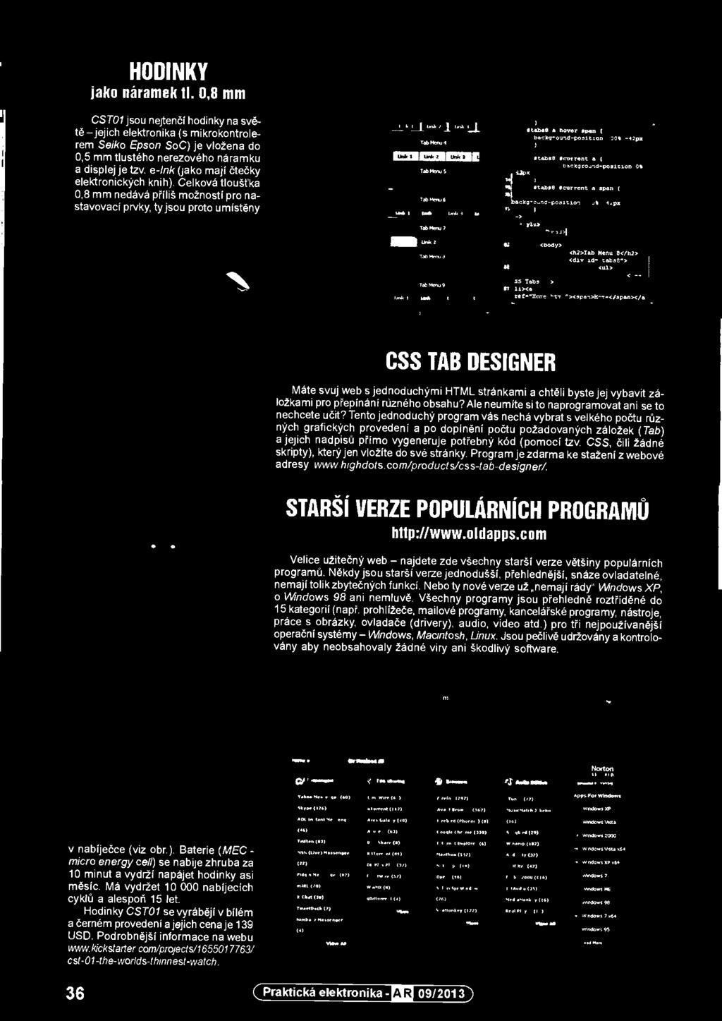 prohlížeče, mailové programy, kancelářské programy, nástroje, práce s obrázky, ovladače (drivery), audio, video atd.