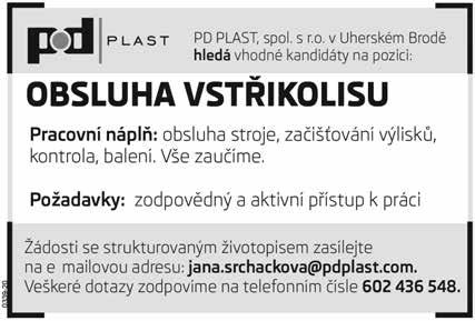 572 523 411, Jarmila Staňková K2021/19 NEMOVITOSTI Koupíme byt na investici, může být i k rekonstrukci. Za nabídky děkujeme. Tel.: 739 926 551 K2021/23 Hledáme rodinný dům v této lokalitě se zahradou.