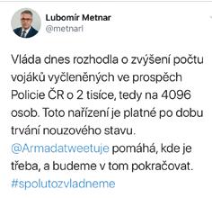 Jak jsem už zmínil, nutně potřebujeme zajistit schopnost válčit, válka je možná i dnes, od toho tady armáda je. Potřebujeme tedy hodně času na výcvik a přípravu celého velitelství.