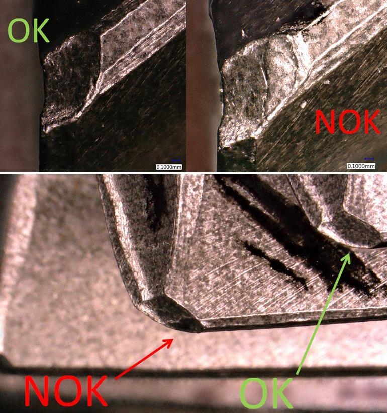 Obrázek 76 - Vizualizace kola č. 3 - porovnání Shrnutí a zhodnocení metody Tato metoda s využitím digitálního mikroskopu s funkcí 3D obrazu s hloubkovou kompozicí pomohla s vizualizací defektů.