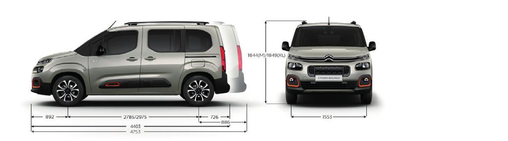 citroën BERLINGO technické PArAMEtrY - M > Motor 1.2 Puretech 110 S&S MAn6 1.2 Puretech 130 S&S EAt8 1.5 Blue HDi 100 S&S MAn6 1.5 BlueHDi 130 S&S MAn6 1.