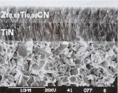 VŠB Technická univerzita Ostrava 36 Obr. 36 Povlak Widia TiN + (Zr, Ti)CN [18