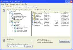 srovnání \\\\\\ právě te Takto vypadá okno, ve kterém definujeme soubory a složky určené k zálohování (utilita, jež je součástí operačních systému Windows).