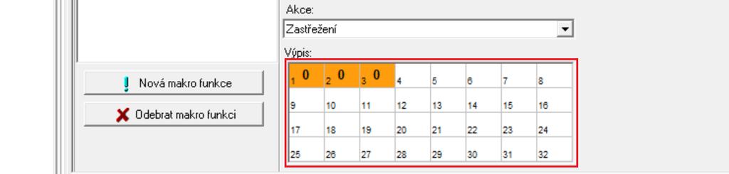 Nastavte parametry funkce. 14.