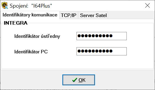 34 INT-GSM SATEL Tabulka Identifikátory komunikace Identifikátor ústředny identifikátor ústředny. Musí se skládat z 10 znaků (číslice nebo písmena od A do F).