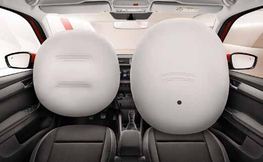 Nová FABIA Vás ochrání pomocí šesti airbagů, které jsou součástí základní výbavy.