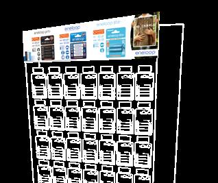 ( Delta V ) Individual battery charge control (Smart Charge) at the battery shelf, near the toy/electro in displays vand at the checkout.