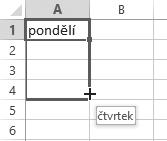 Tabulkový procesor Excel 2016 TEXTOVÉ A ČÍSELNÉ ŘADY Excel usnadňuje uživatelům práci také takzvanou řadou.