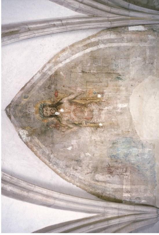 4.Poslední soud, po roce 1470, nástěnná malba, secco, 96 x 225 cm, Olomouc,