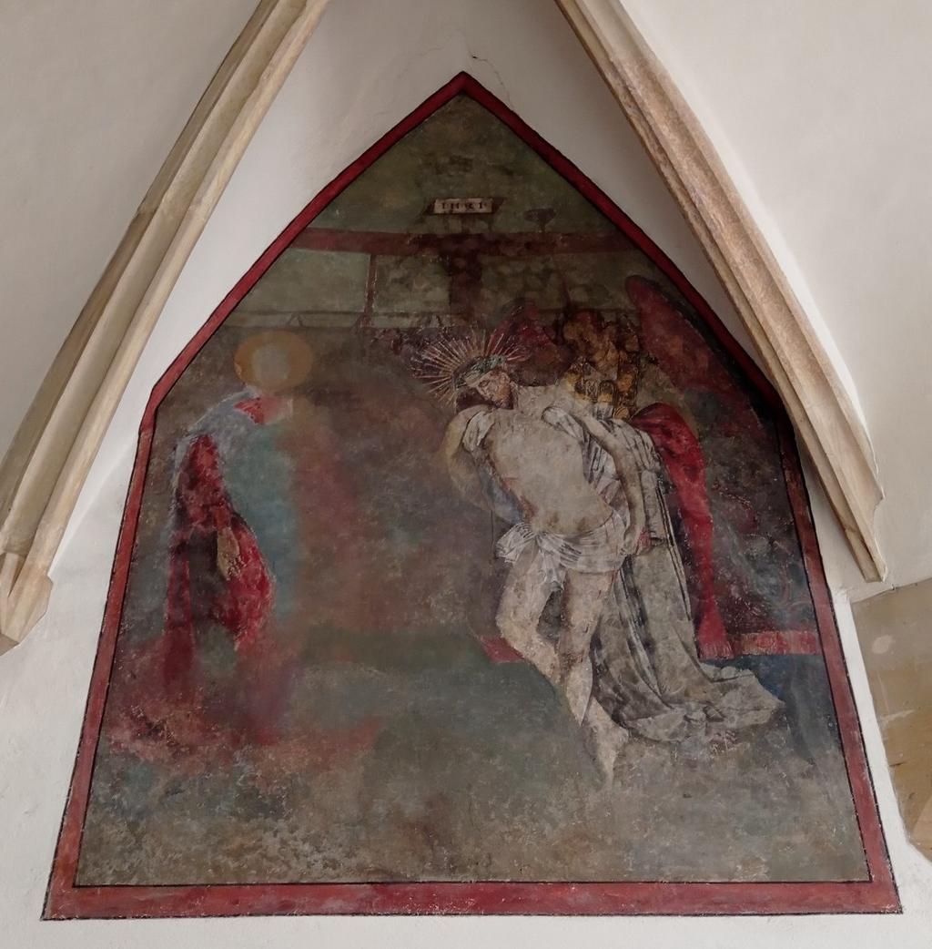 17. Bolestný Kristus, 1488, nástěnná malba, fresco secco,