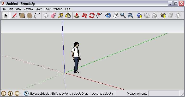 Obr. 4.1 Uživatelské rozhraní aplikace Blender 4.2. SketchUp Je projektem společnosti Google a jedná se o relativně novou aplikaci.