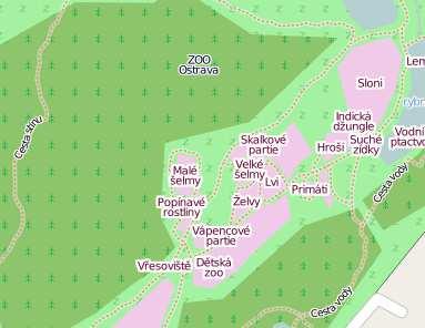 7. Tvorba 3D mapy Jako vzorová oblast pro modelování byla vybrána ostravská zoologická zahrada.