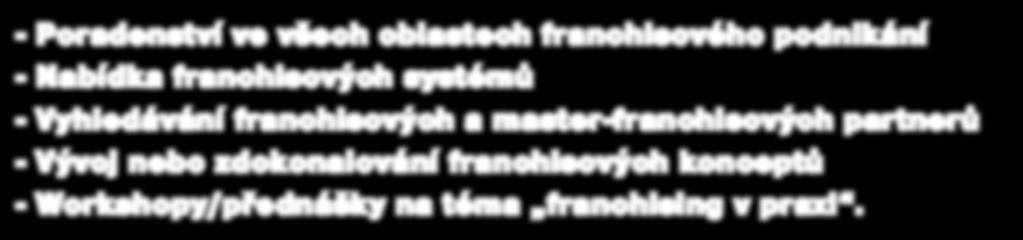 Franchising Lorem ipsum Poptávka po franchisingu a nových franchisových konceptech po skončení korona pandemie v Česku a na Slovensku stále stoupá!