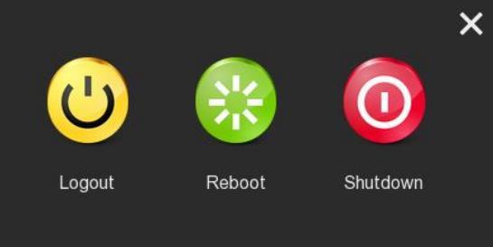 10. Vypnutí Zvolte "Shutdown" v rozhraní nabídky, zobrazí se okno Vypnutí. Odhlášení: Odhlásí stávajícího uživatele, přepněte na uživatelské přihlašovací rozhraní. Restart: Restartuje zařízení.