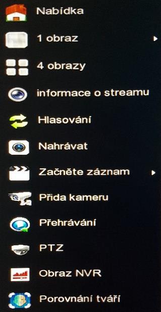 Tlačítko okamžitého přehrávání. Okamžité přehrávání ukáže pouze záznam posledních 5 minut. Pokud není nalezen záznam, znamená to, že během posledních pěti minut k záznamu nedošlo.