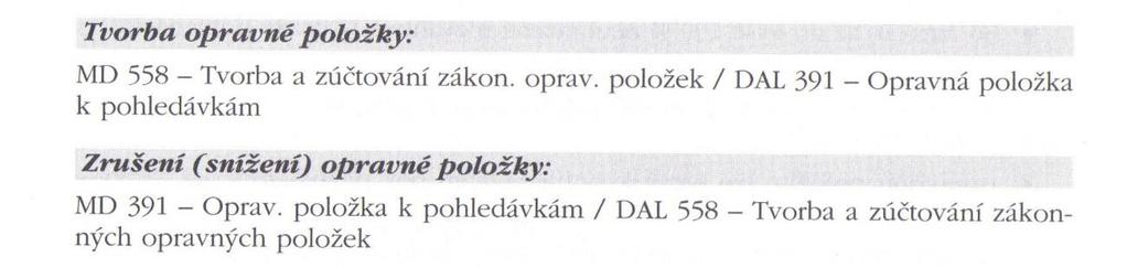 vytvořit opravnou položku, musí se vázat k pohledávce, která byla při vzniku zaúčtována do výnosů (11, s. 138). Obr 1: Účtování opravných položek (Převzato z 15, s.