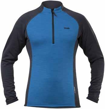 ateriál: Polartec Power tretch BUE / GRAY () 260g X XX VATNOTI: PŘEDNOTI: Bezešvý límec Ploché švy Anatomický tvar 04 Boční švy převedeny do