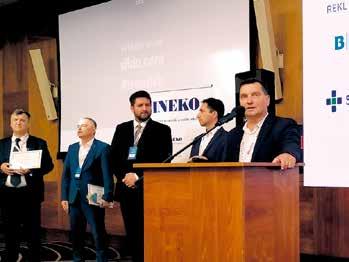 Ján Slávik, MBA pri ďakovnej reči po prevzatí ocenenia Predseda predstavenstva a generálny riaditeľ AGEL SK Ing.