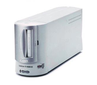 ( p r o d u k t y) Canon FS4000US Vydaøený skener profesionální kvality. CanoScan FS4000US je nová zbraò Canonu na 35mm filmy.