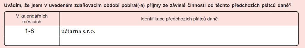Identifikace plátce daně (název) = plátce daně je zaměstnavatel, u kterého je zaměstnanec v době podání žádosti zaměstnán.