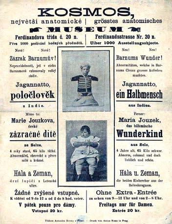 Čítala asi 23 roky a rodištěm jejím byla Bombay v Indii. List popsal i její cestu do Prahy. Nejprve byla vystavena v Barnumově museu v Londýně.