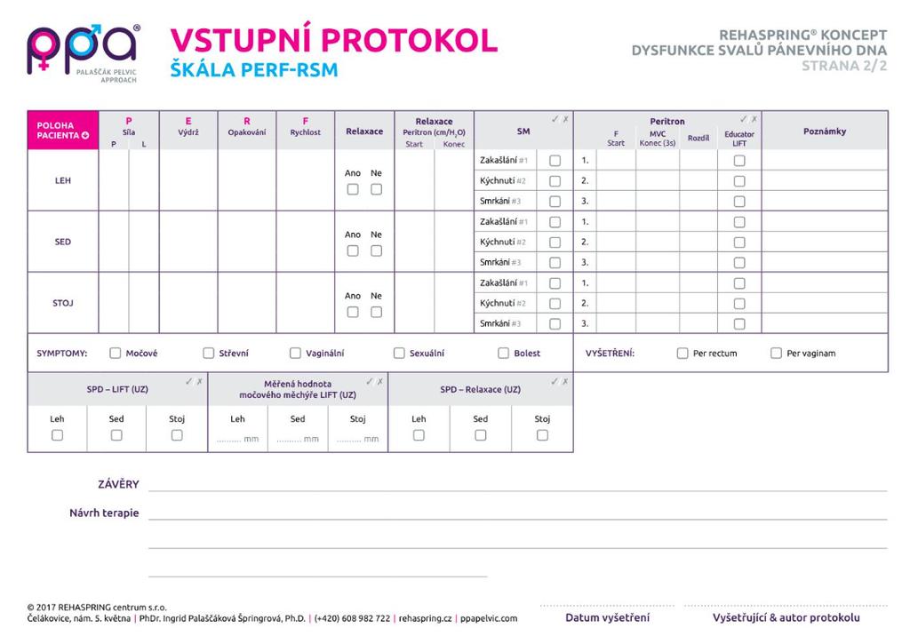Příloha 3 Vstupní protokol