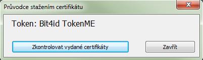 V programu isignum stisknout tlačítko Stažení certifikátu. 3.