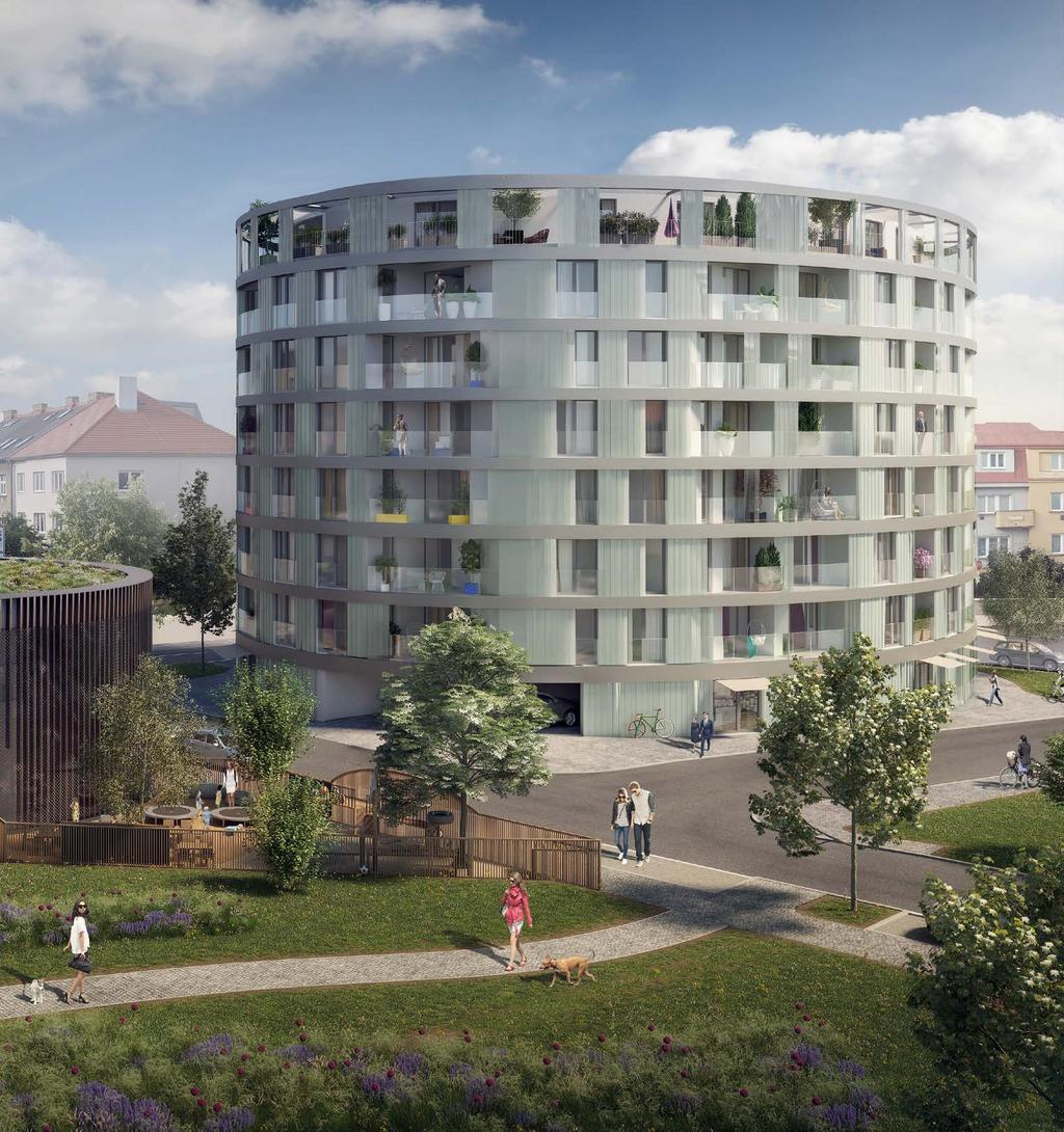 38 PRÁVĚ JSTE NAŠLI SVŮJ DOMOV Atraktivní lokalita u Parku Brumlovka Byty 1+kk až 4+kk s lodžií či terasou Plocha od 32 do 119 m 2 Ke každému bytu parkovací stání a prostorný sklep
