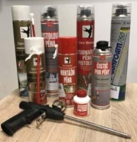 Montážní pěny polyuretanové / Tmely / Silikony Specifikace Obsah Mj Mj/bal Cena bez DPH/ Mj Montážní pěna trubičková 750 ml 750 ml ks 12 99,00 Montážní pěna trubičková 500 ml 500 ml ks 12 79,60