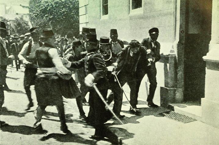 zatčení Gavrila Principa, strůjce atentátu na